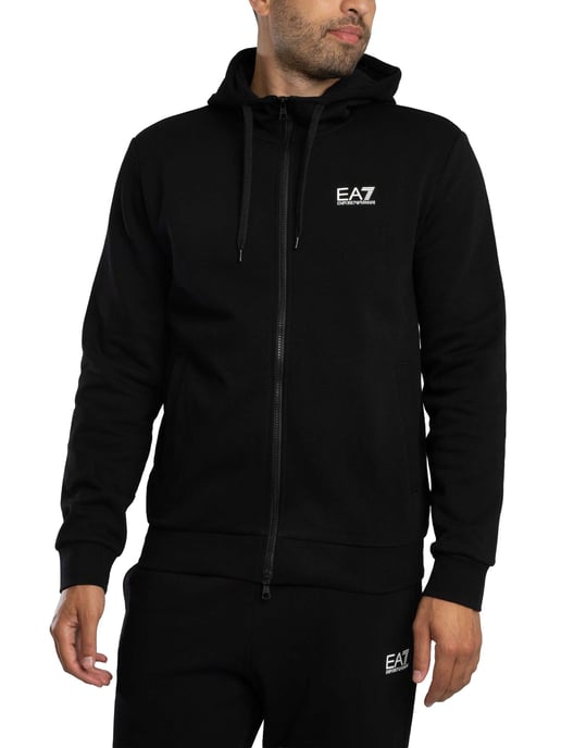 EA7 Train Core Zip Hoodie Tracksuit, Black - Image 2
