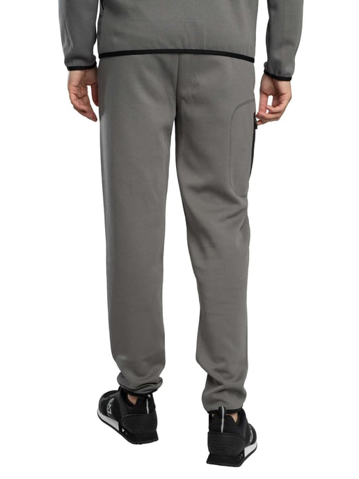 EA7 Joggingbroek Met Logo En Ritssluiting Aan De Zijkant, Grijs - Image 3