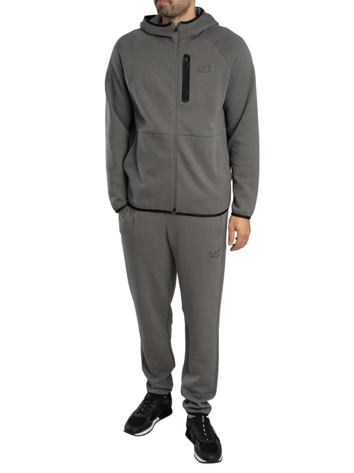 EA7 Joggingbroek Met Logo En Ritssluiting Aan De Zijkant, Grijs - Image 6