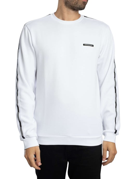 EA7 Sweatshirt Met Logo-Tape, Wit - Image 1