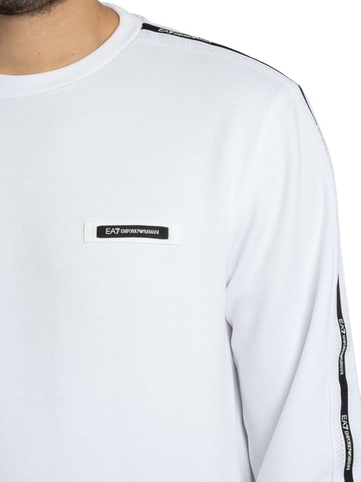 EA7 Sweatshirt Met Logo-Tape, Wit - Image 4