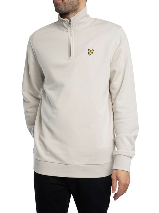 Lyle & Scott Loopback Sweatshirt Met Kwartrits, Beige - Image 2