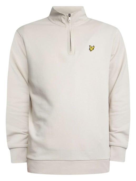 Lyle & Scott Loopback Sweatshirt Met Kwartrits, Beige - Image 5