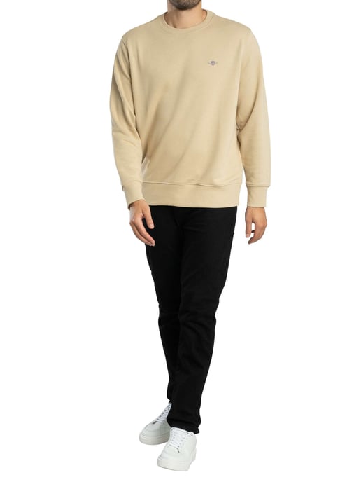 GANT Regular Shield Sweatshirt, Beige - Image 5