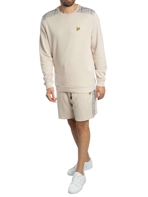 Lyle & Scott Trui Met Geruite Panelen, Beige - Image 5