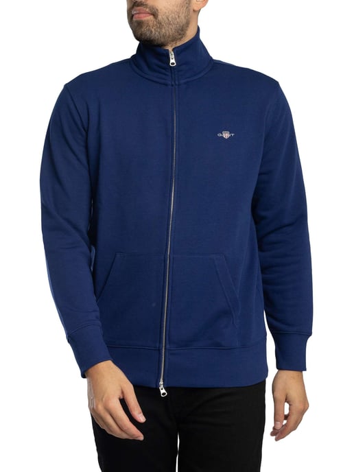 GANT Regular Shield Full Zip Track Top, Blue - Image 2