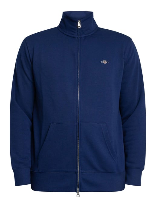 GANT Regular Shield Full Zip Track Top, Blue - Image 5