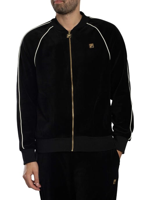 Fila Fella Velours Jas, Zwart - Image 1