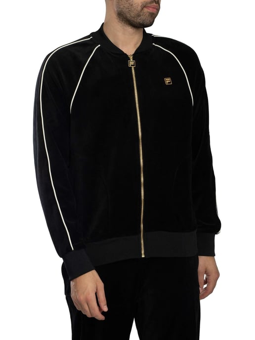 Fila Fella Velours Jas, Zwart - Image 2