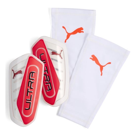 Puma Unisex voetbalscheenbeschermers voor volwassenen, Ultra Flex-model (Wit, Rood) - Image 2