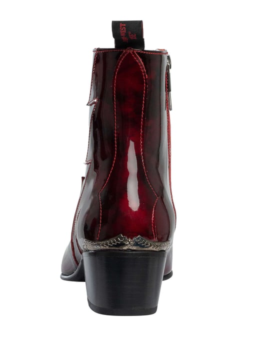 Jeffery West Leren Chelsea-Laarzen Met Bliksemrits, Rood - Image 5