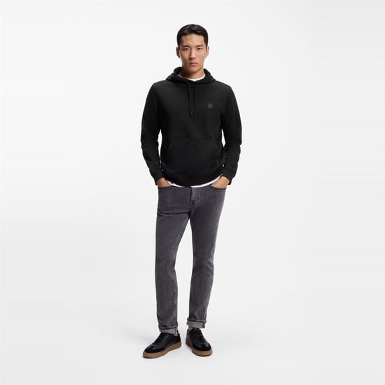Boss Heren Wetalk Pullover Hoodie (Jet Zwart) - Image 5
