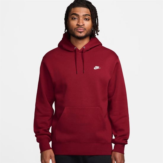 Nike Heren Club Fleece Pullover Hoodie (Donkerrood) - Image 1