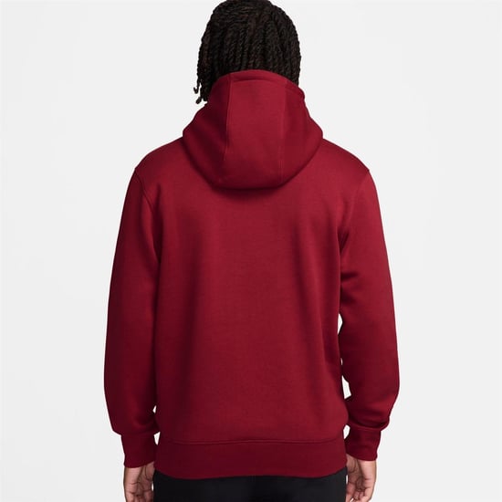 Nike Heren Club Fleece Pullover Hoodie (Donkerrood) - Image 2