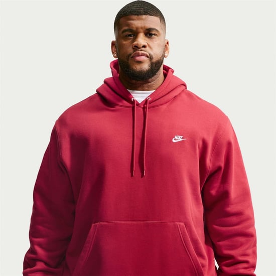 Nike Heren Club Fleece Pullover Hoodie (Donkerrood) - Image 4