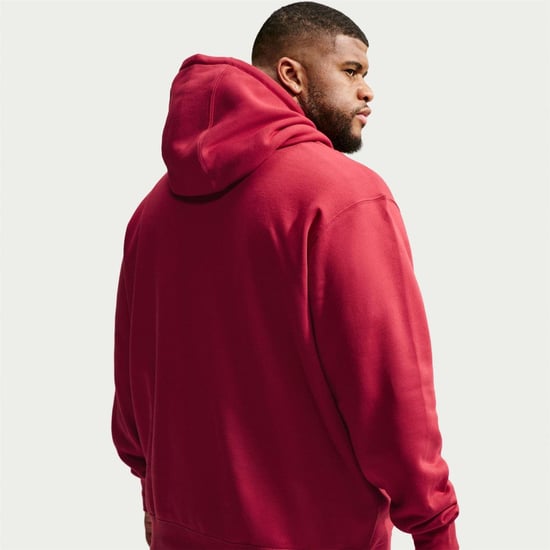 Nike Heren Club Fleece Pullover Hoodie (Donkerrood) - Image 5