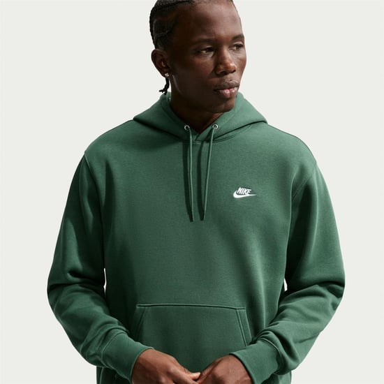 Nike Mens Club Fleece Pullover Hoodie (Forest Green) - Image 2