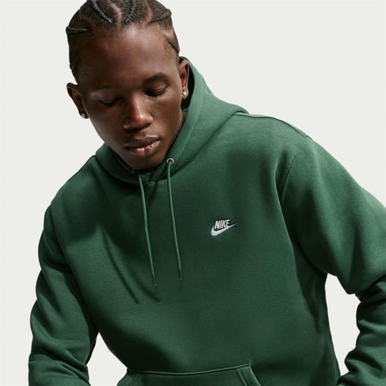 Nike Mens Club Fleece Pullover Hoodie (Forest Green) - Image 4