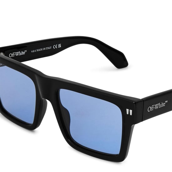 Off White Unisex-zonnebril voor volwassenen met vierkant montuur (ZWART/BLAUW) - Image 3