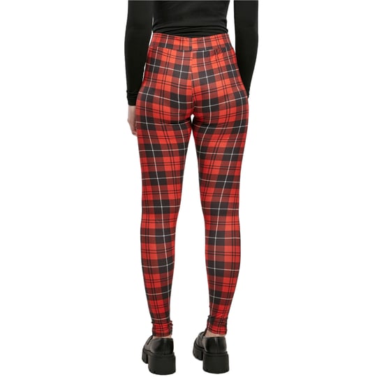 Urban Classics Dames/Dames Zachte Geruite Legging (Rood) - Image 2