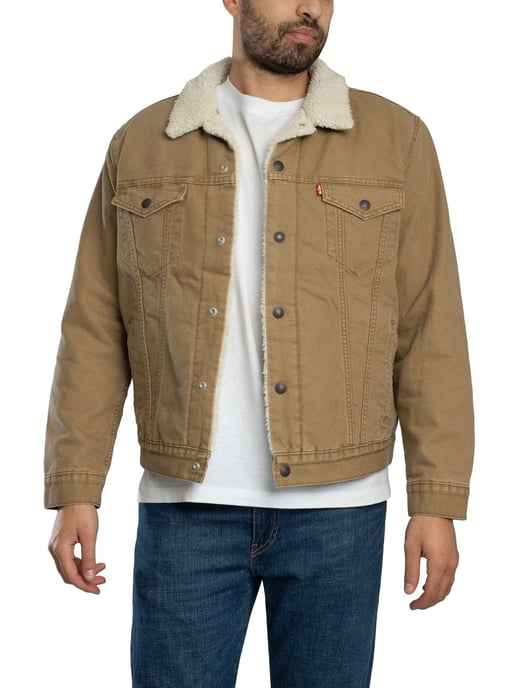 Levi's Type 3 Sherpa Trucker Jacket, Bruin - Image 1