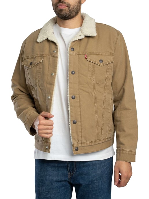 Levi's Type 3 Sherpa Trucker Jacket, Bruin - Image 2