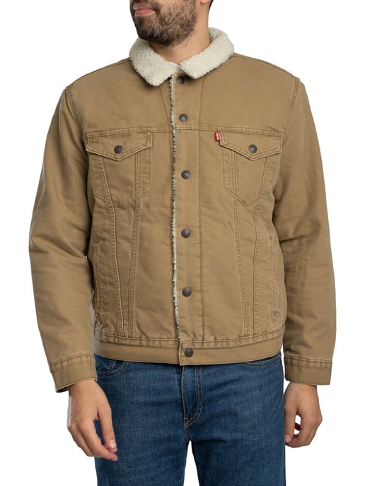 Levi's Type 3 Sherpa Trucker Jacket, Bruin - Image 3