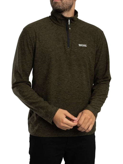 Regatta Thompson Marl Half Zip Fleece, Green - Image 2