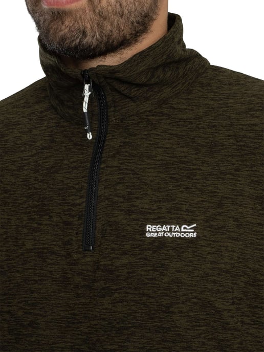 Regatta Thompson Marl Half Zip Fleece, Green - Image 4