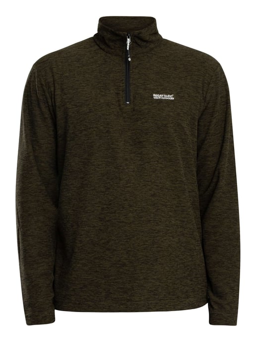 Regatta Thompson Marl Half Zip Fleece, Green - Image 5