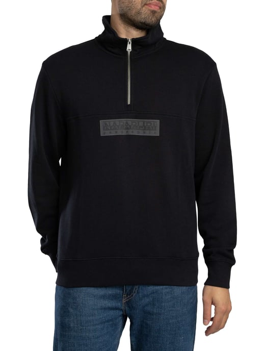 Napapijri Fleece Met Ritssluiting En Dooslogo, Zwart - Image 1