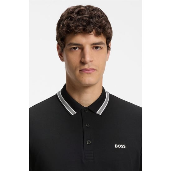 Boss Herenpoloshirt ‘Paddy’ met contrasterende boorden (Donkerblauw) - Image 4