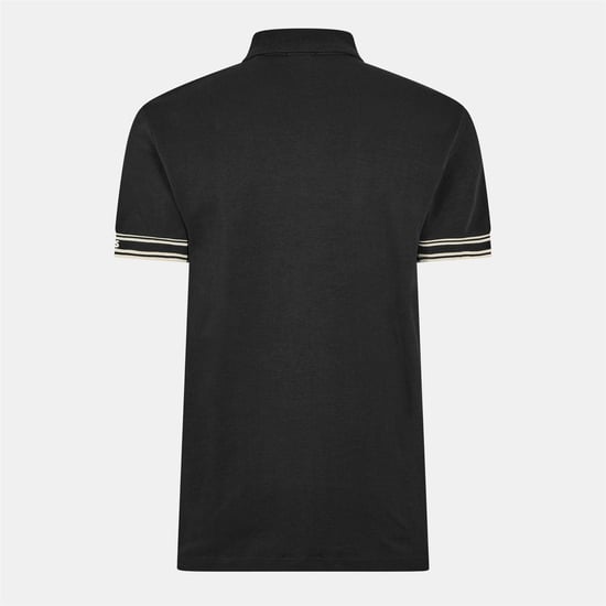 Boss Heren Polo Gestreept Slim met manchet (Zwart) - Image 2