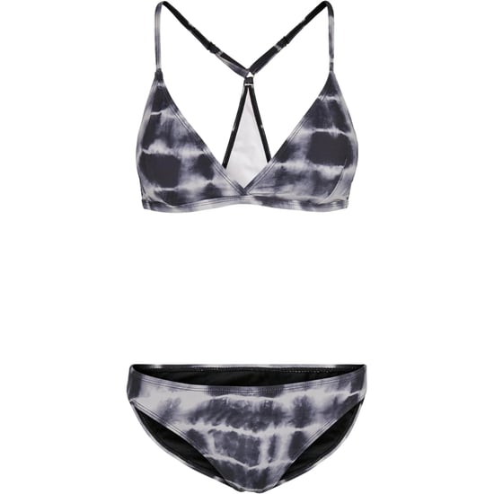 Urban Classics Womens/Ladies Tie Dye Triangle Triangle Back Bikini (Black/White) - Image 1