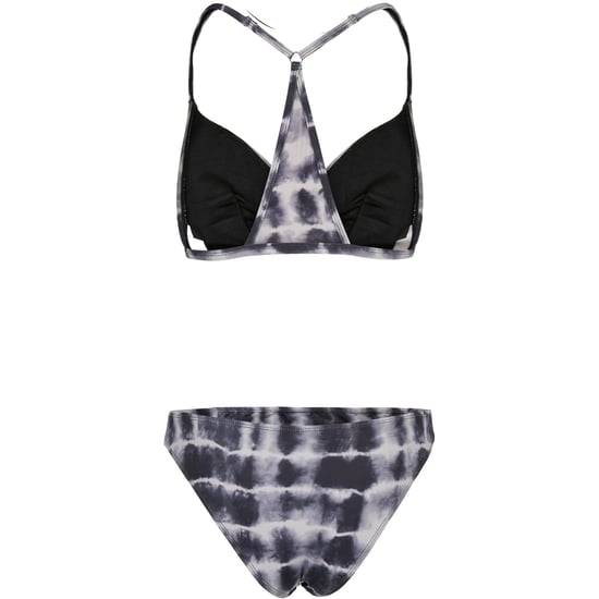 Urban Classics Womens/Ladies Tie Dye Triangle Triangle Back Bikini (Black/White) - Image 2