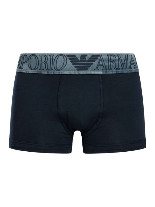 Emporio Armani Trunks Van Biologisch Katoen, Blauw - Image 1