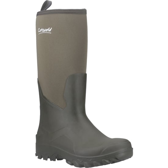 Cotswold Nailsworth Rubber Green Wellington Boots - Image 1