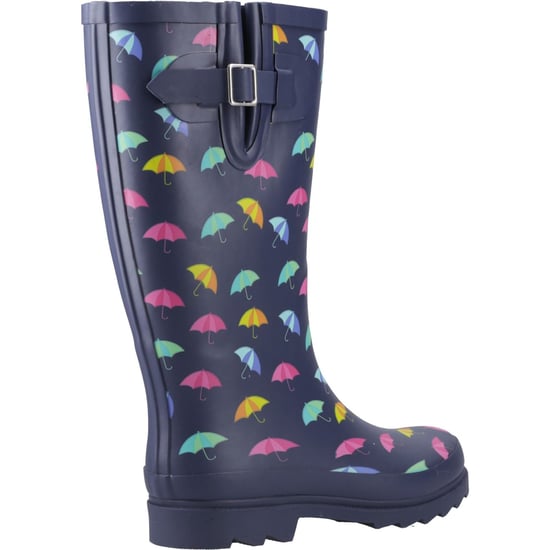 Cotswold Cleeve Hoge Rubber Dames Navy Wellingtonlaarzen - Image 2