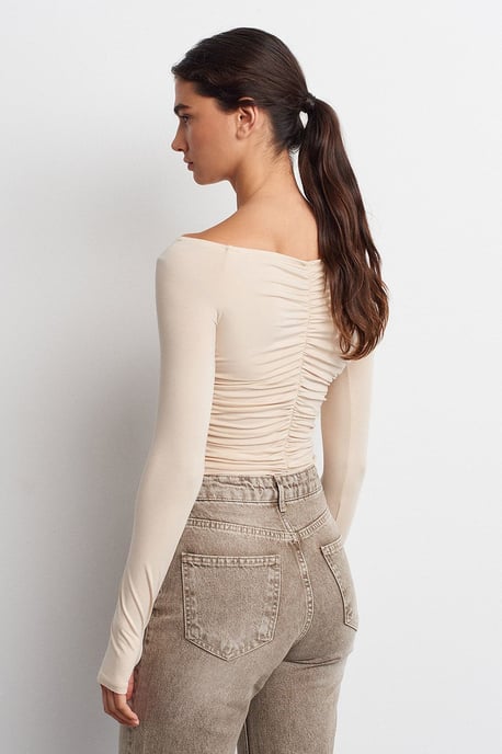 Off-Shoulder Crop Top Blouse - Image 2