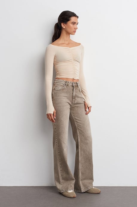 Off-Shoulder Crop Top Blouse - Image 5