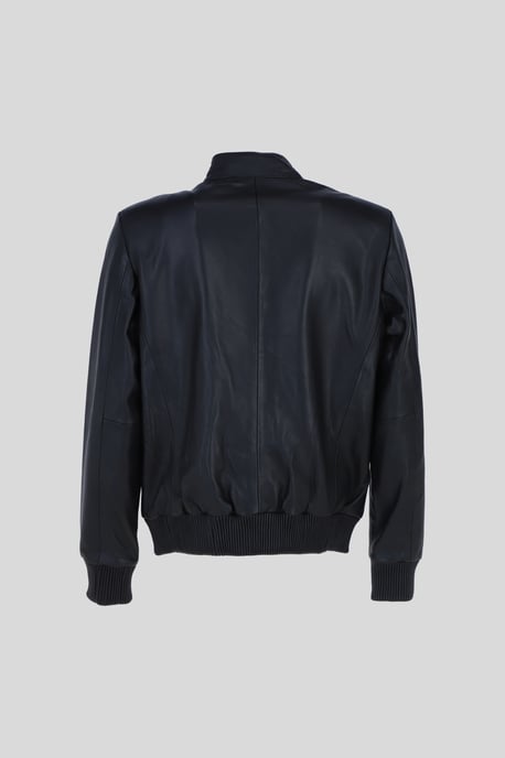 Real Light Weight Leather Regular Fit Bomber Jacket - Image 3