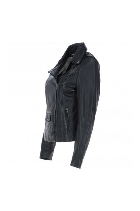 'Furia' Real Leather Slim Fit Biker Jacket - Image 2