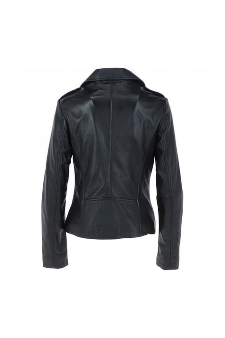 'Furia' Real Leather Slim Fit Biker Jacket - Image 3