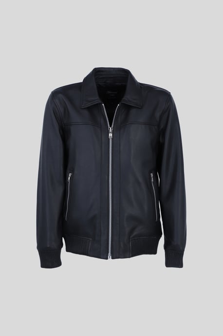 'Lorenzo' Classic Real Leather Bomber Jacket - Image 2