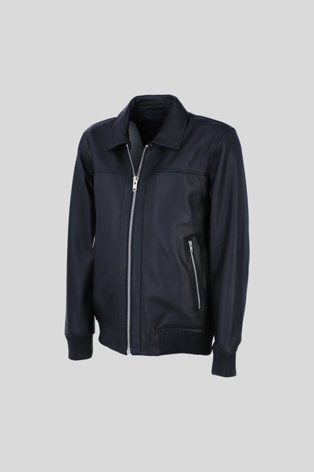 'Lorenzo' Classic Real Leather Bomber Jacket - Image 3