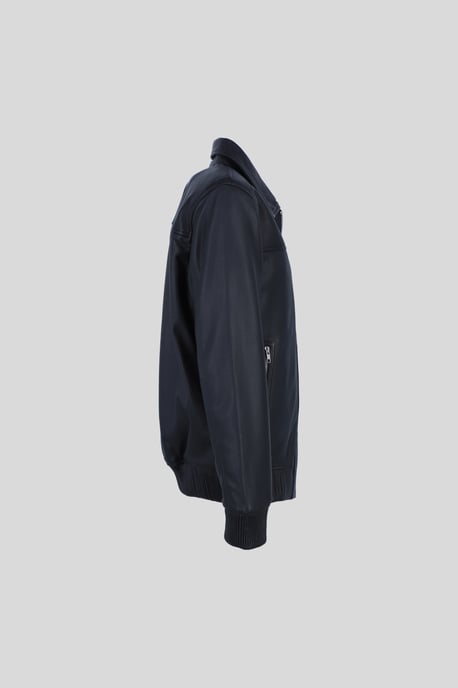 'Lorenzo' Classic Real Leather Bomber Jacket - Image 5