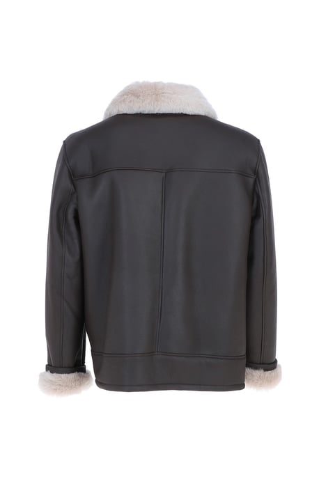 'Hunter' Genuine Sheepskin Aviator Jacket - Image 4