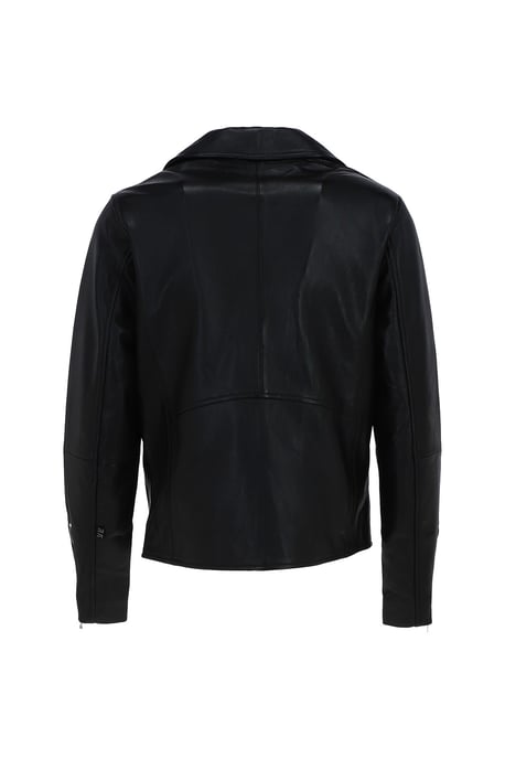 'Tempesta' Real Leather Biker Style Jacket - Image 3