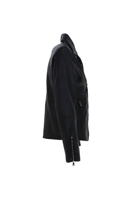 'Tempesta' Real Leather Biker Style Jacket - Image 4