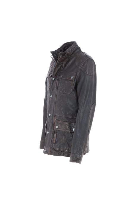 'AMJ-5' Real Leather Safari Jacket - Image 3